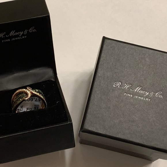 Le Vian Exotics Green & Vanilla Diamond Ring - Picture 12 of 13